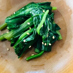 ほうれん草の胡麻和え　〜だし醬油で味付けは手軽に〜